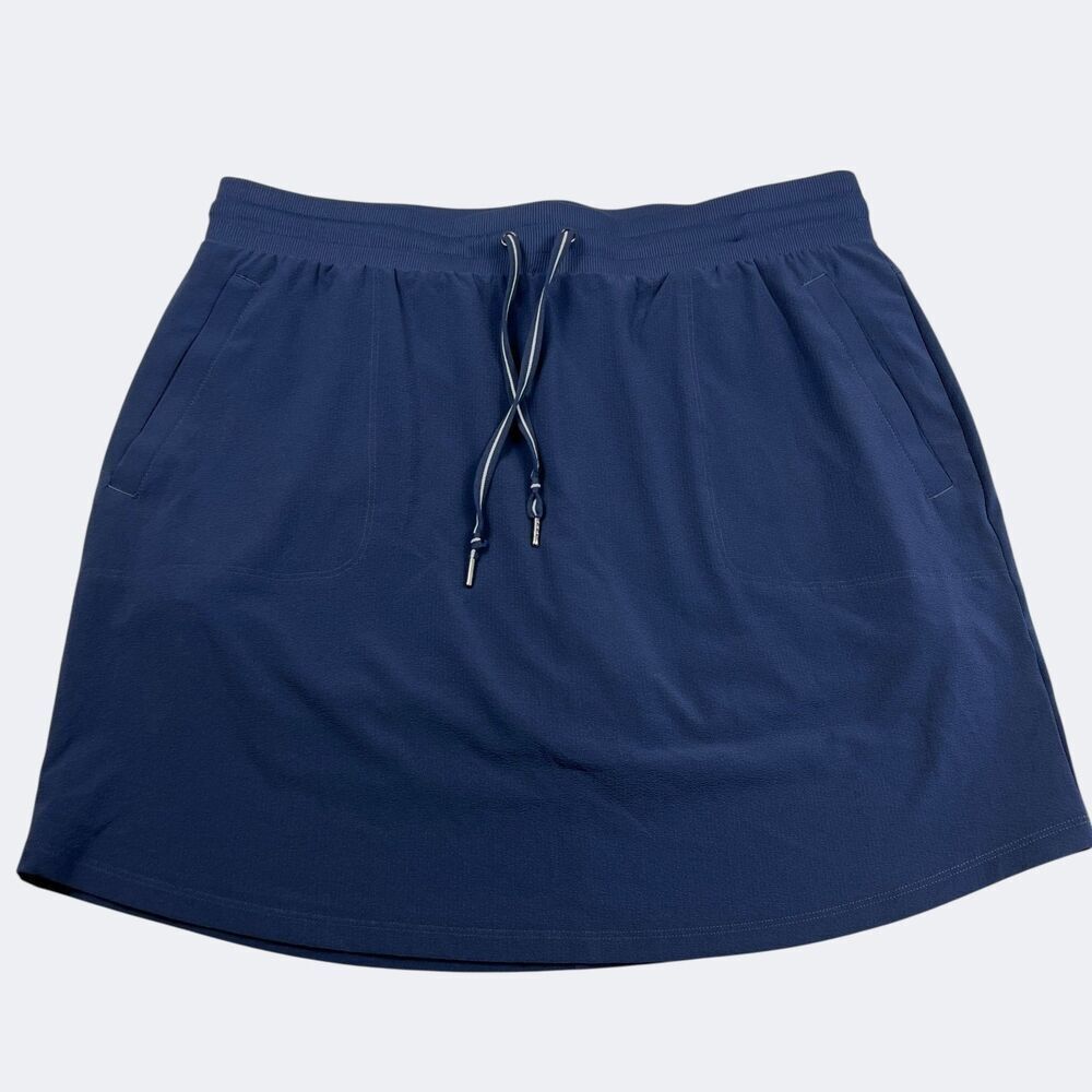 T by Talbots Skort Navy Drawstring Pockets Tennis Skirt Minimalist Sporty M